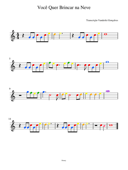 Disney Opening Theme – Misc Soundtrack Você Quer Brincar na Neve color