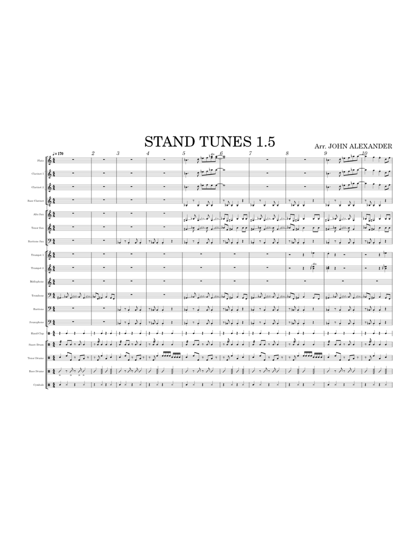 STAND_TUNES_1.5 Sheet music for Trombone, Flute, in bflat