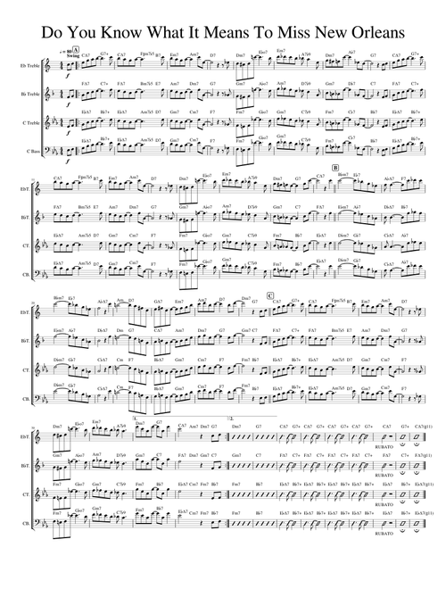 LEADSHEET Do you know what it means to miss New Orleans