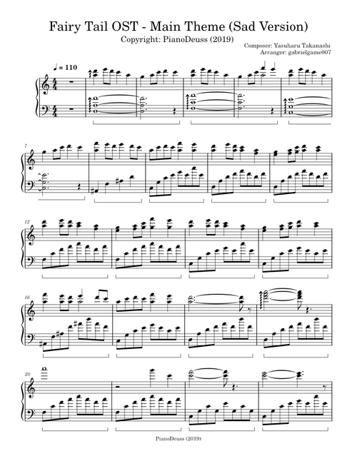 Fairy Tail OST - Main Theme (Sad Version) [PianoDeuss]