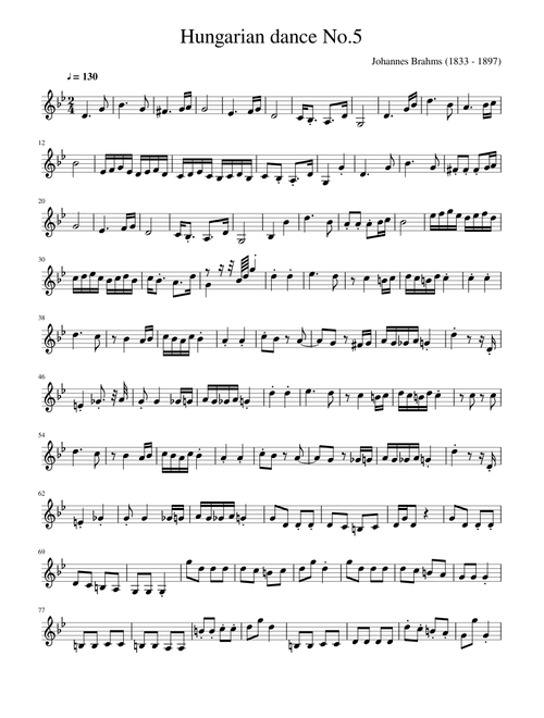 Hungarian dance No 5