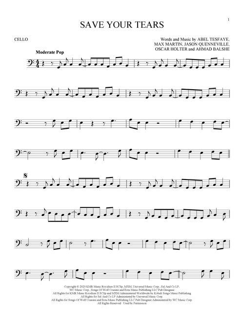 Save Your Tears - The Weeknd (Cello Solo)