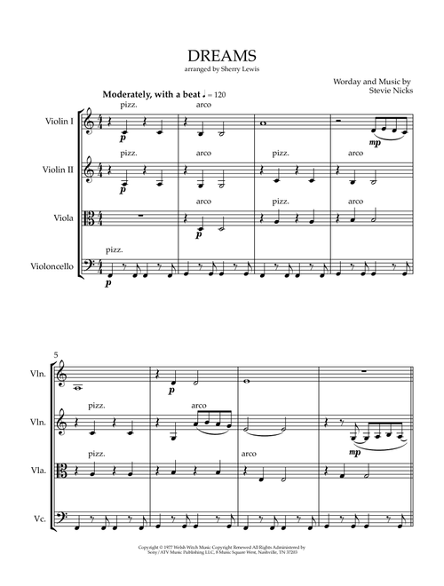 Dreams (Arr. Sherry Lewis) - Fleetwood Mac (String Quartet)