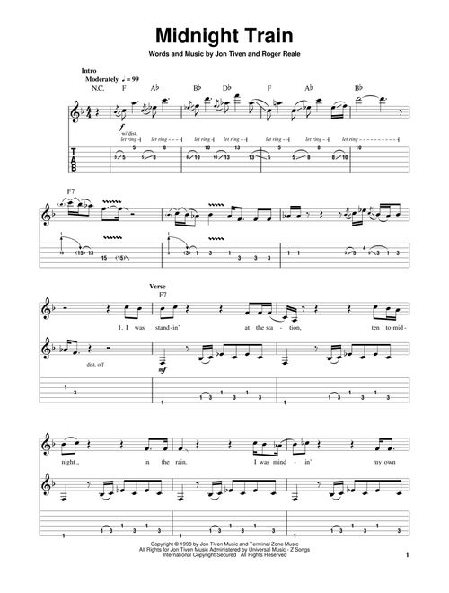 Midnight Train - Buddy Guy, Buddy Guy (with Jonny Lang) (Guitar Tab Play-Along)