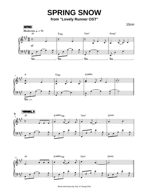Spring Snow [from Lovely Runner OST] - 10cm (Piano)
