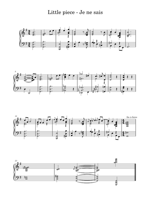 Little Piece - Je ne sais – Silexeo