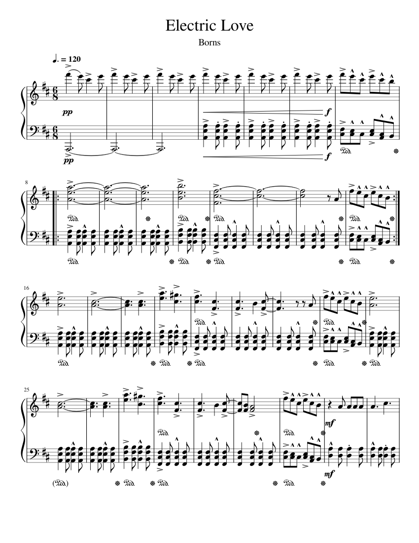 Electric Love Sheet music for Piano (Solo)