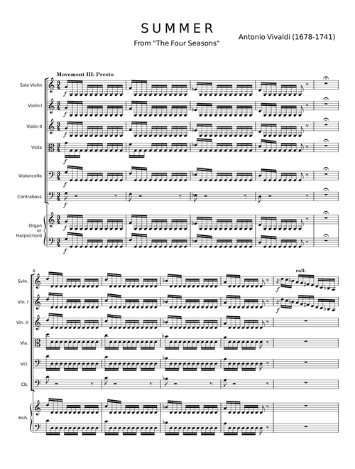 Summer - Antonio Vivaldi