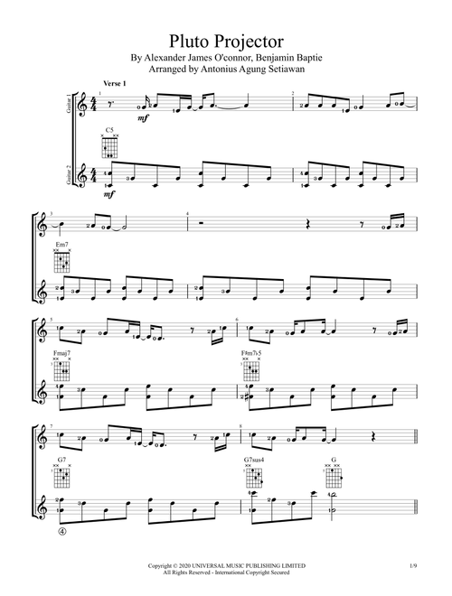 Pluto Projector (Arr. Antonius Agung Setiawan) - Rex Orange County (Instrumental Duet)