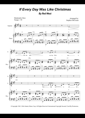 Free If Every Day Was Like Christmas by Elvis Presley sheet music