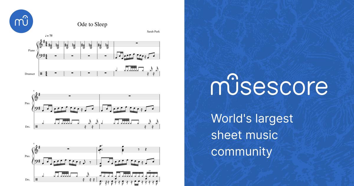 Disciplinario España curso Ode to Sleep Sheet music for Piano, Drum group (Mixed Duet) | Musescore.com
