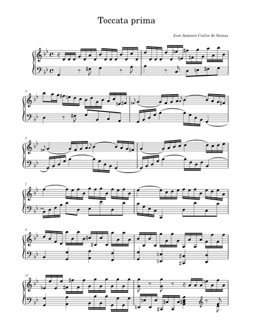 Toccata prima – José António Carlos de Seixas