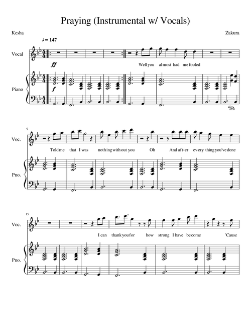Kesha - Praying (Instrumental w/ Vocals)