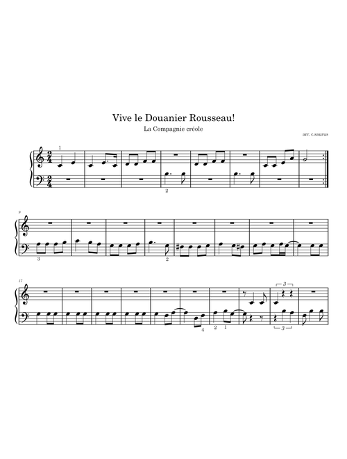 Vive le douanier rousseau – La Compagnie Creole