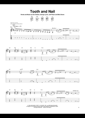 バンドスコア ドッケン DOKKEN Tooth and Nail Dokken - Tooth And