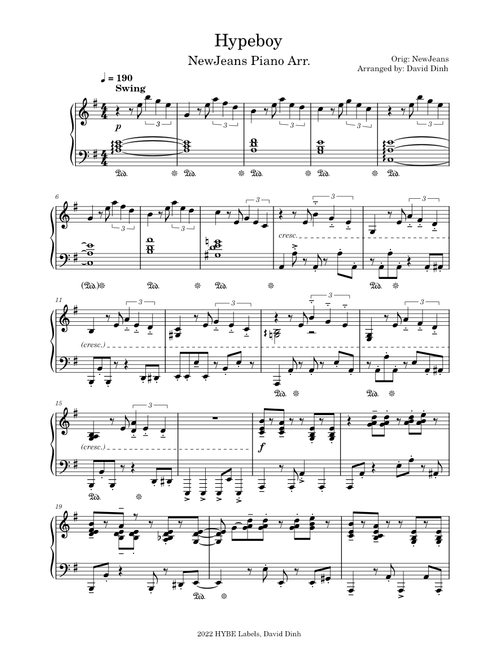 NewJeans 뉴진스 - Hypeboy [piano arr.]