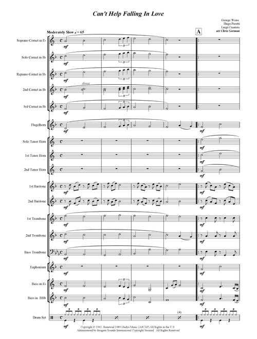 Can't Help Falling In Love (Arr. Chris Gorman) - Elvis Presley (Brass Band)
