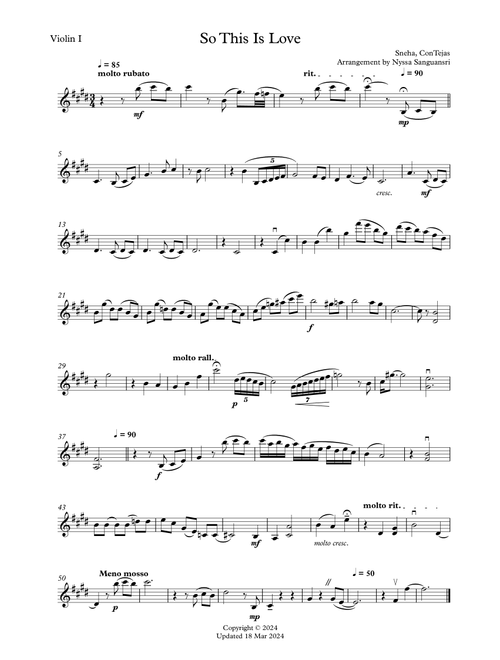 So This Is Love (Arr. Nyssa Sanguansri) - James Ingram (String Quartet)