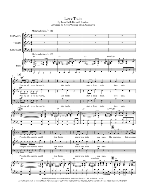 Love Train (Arr. Steve Adamczyk) - O'Jays (Choral, Mixed Choir)