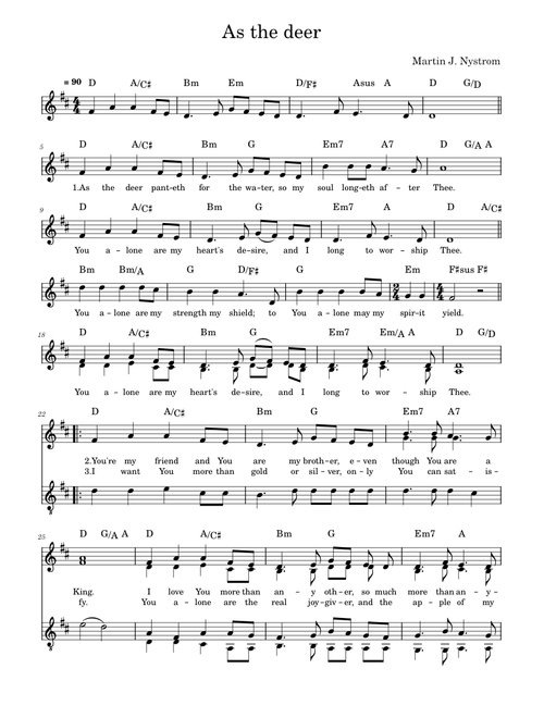 As the deer – Martin J. Nystrom