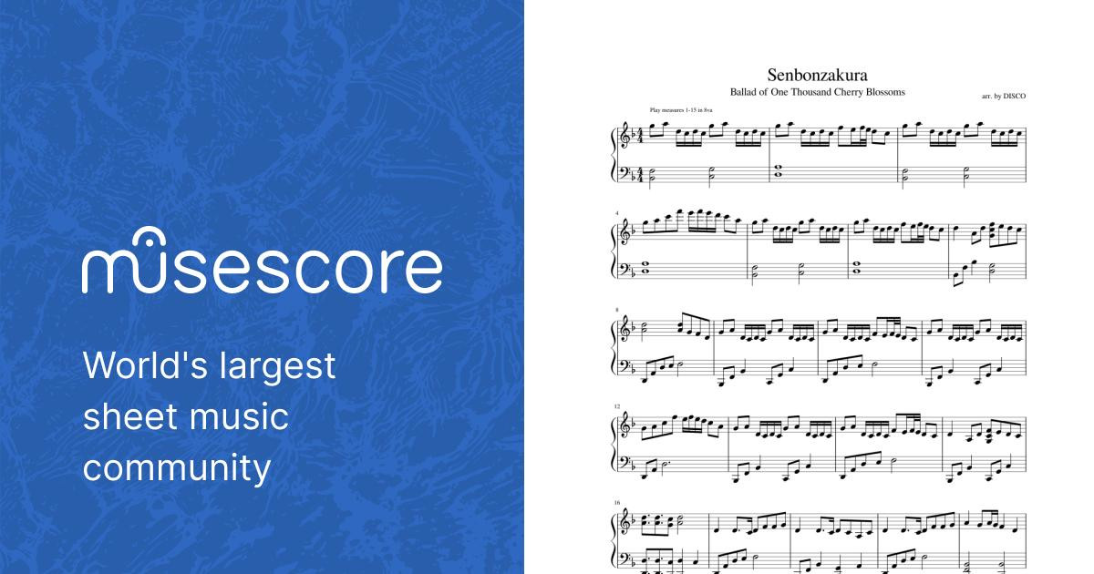 Senbonzakura Sheet music for Piano (Solo) | Musescore.com