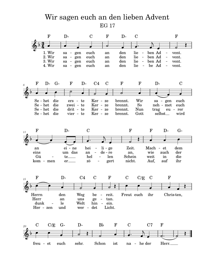 Wir sagen euch an den lieben Advent. Wir_sagen_euch_an_den_lieben_Advent Sheet music for Vocals Wir sagen euch an den lieben Advent. Wir_sagen_euch_an_den_lieben_Advent Sheet music for Vocals