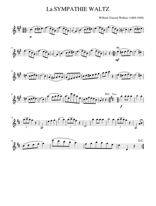 William Vincent Wallace - La SYMPATHIE WALTZ