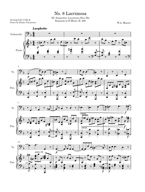 Lacrimosa - W.A. Mozart