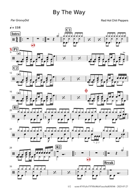 RED HOT Chili Peppers バンドスコア By the Way RED HOT Chili Peppers バンドスコア By the Way レッド・ホット