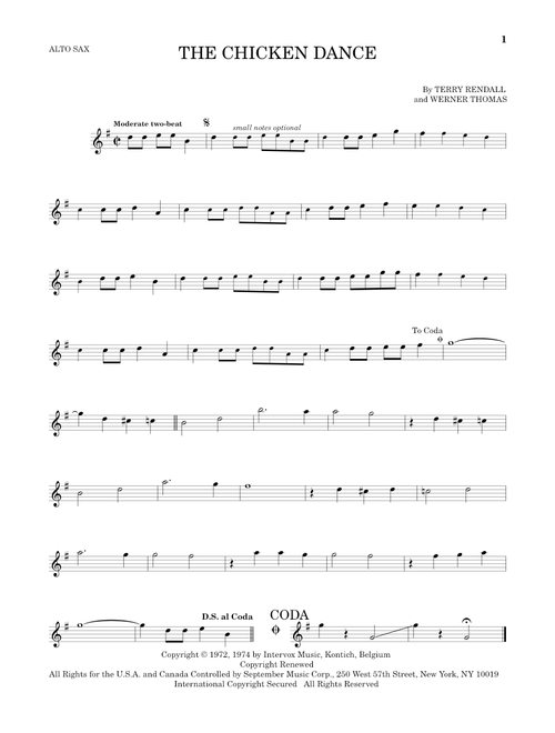 The Chicken Dance - Werner Thomas (Alto Sax Solo)