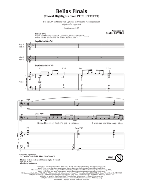 Bellas Finals (Choral Highlights from Pitch Perfect)(arr. Mark Brymer) - Pitch Perfect (Movie) (Choral, SSA)