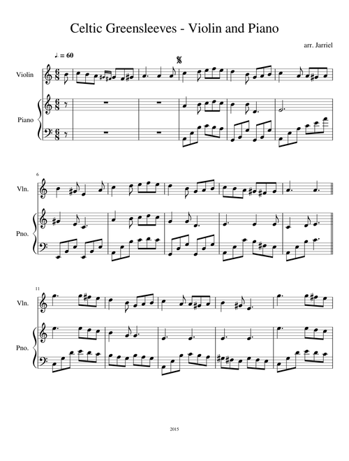 Celtic Greensleeves - Violin and Piano