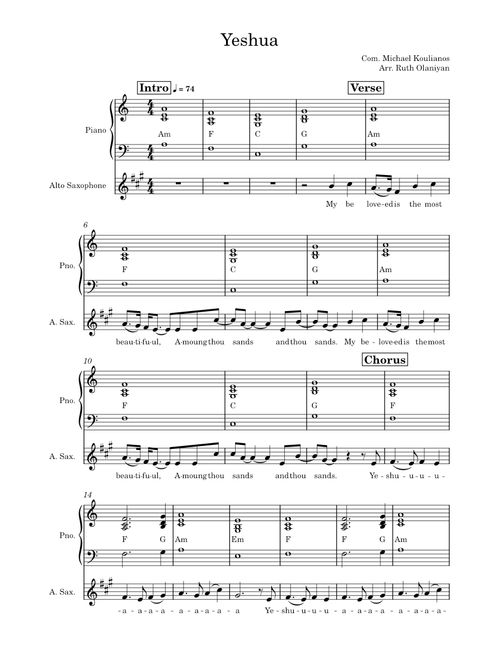 Yeshua - Alto Sax Solo