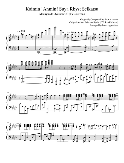 blw.avg.pianizzz | Free sheet music | Download PDF or print on