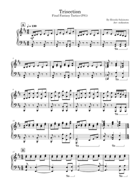 Free Final Fantasy Tactics - Trisection by Hitoshi Watanabe sheet