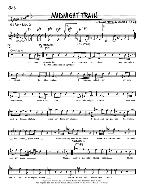 Midnight Train - Buddy Guy (with Jonny Lang) (Real Book - Melody-Chords-Lyrics)