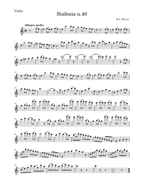 Sinfonía N° 40 – Wolfgang Amadeus Mozart