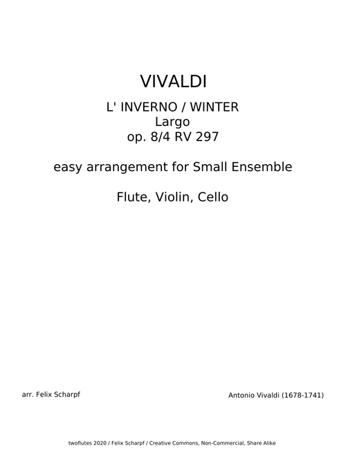 Concerto No. 4 in F minor, Op. 8, RV 297, "Winter" (L'inverno) - Antonio Vivaldi