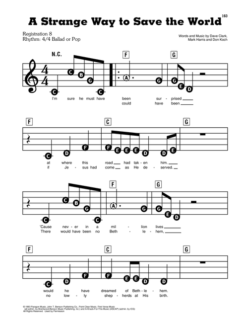 A Strange Way To Save The World - 4Him (E-Z Play Today)