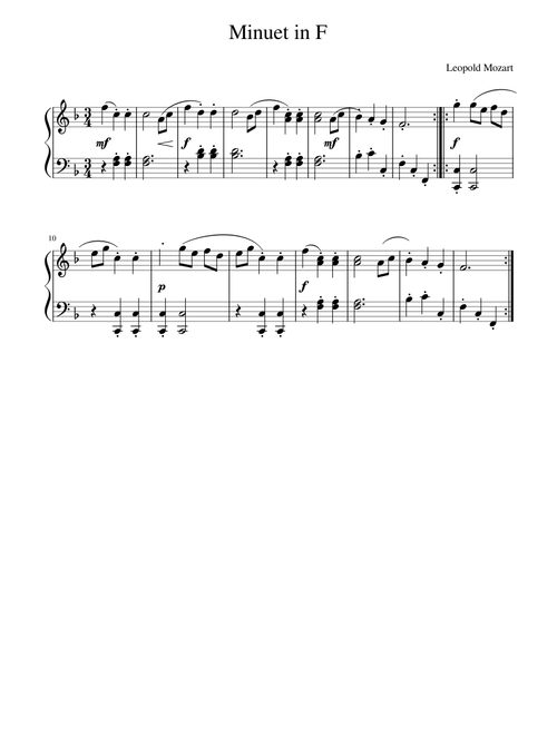 Minuet in F d