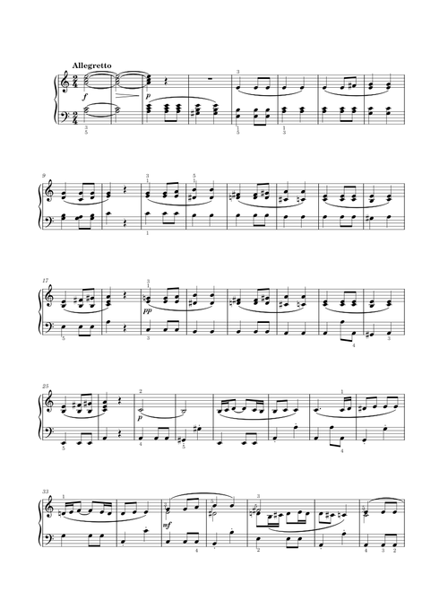 Allegretto from Symphony No. 7 - Ludwig van Beethoven (Solo)