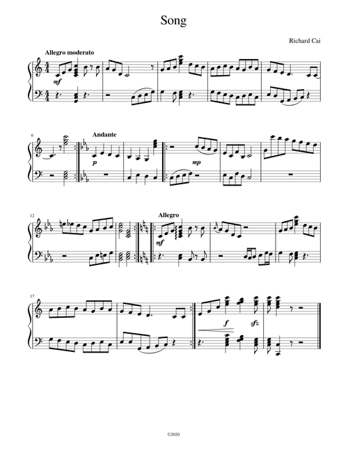 Op.2 No.1 Song