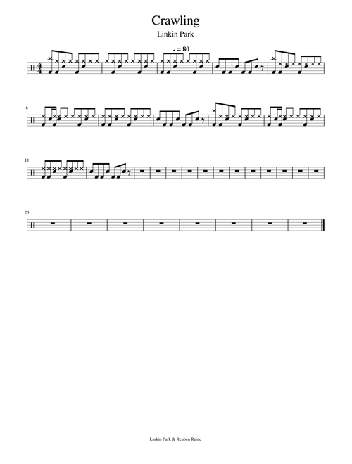 Crawling -Linkin Park -Drums