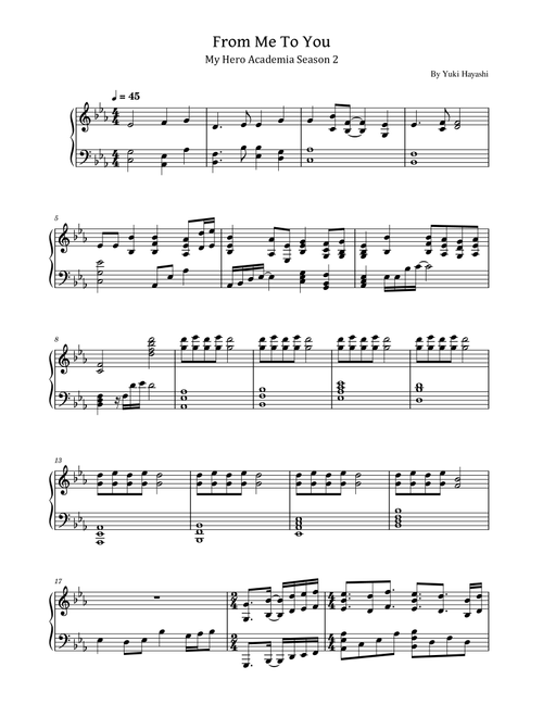 From Me To You (Arr. poon) - Hayashi Yuki (Piano Solo)