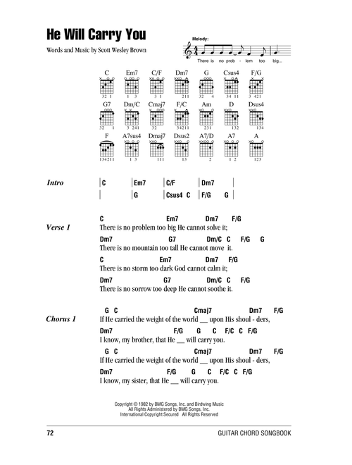 He Will Carry You - Scott Wesley Brown (Guitar Chords-Lyrics)