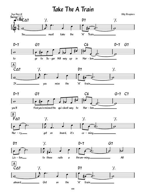 Take The "A" Train – Billy Strayhorn