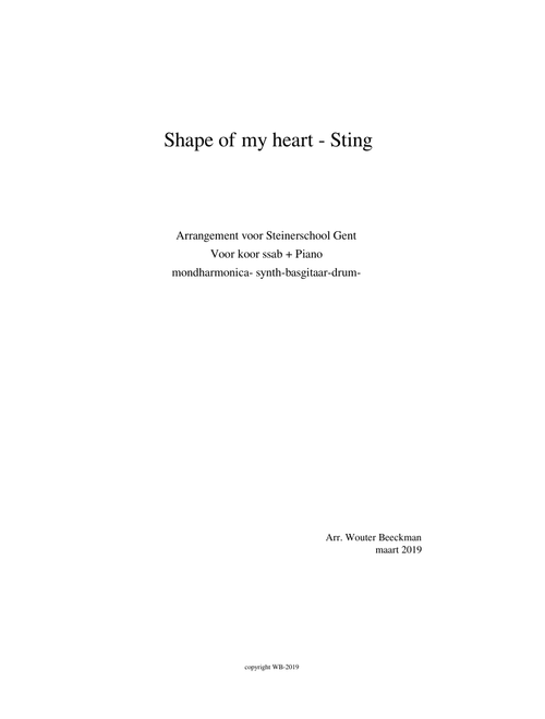 Shape of my heart- choral saab