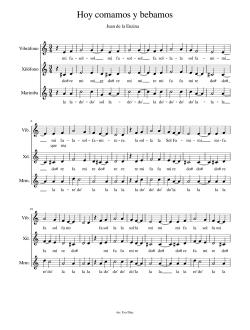 Hoy comamos y bebamos by Juan de la Enzina