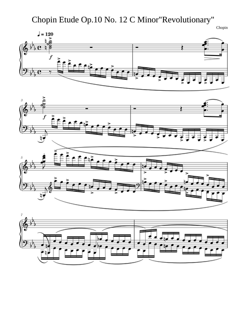 Etude in C minor Op. 10 No. 12 – Frédéric Chopin