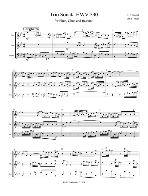 Trio Sonata in G minor, HWV 390 – Georg Friedrich Händel